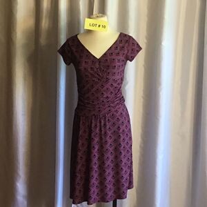 Short sleeve dress by CATO in small geo pattern
